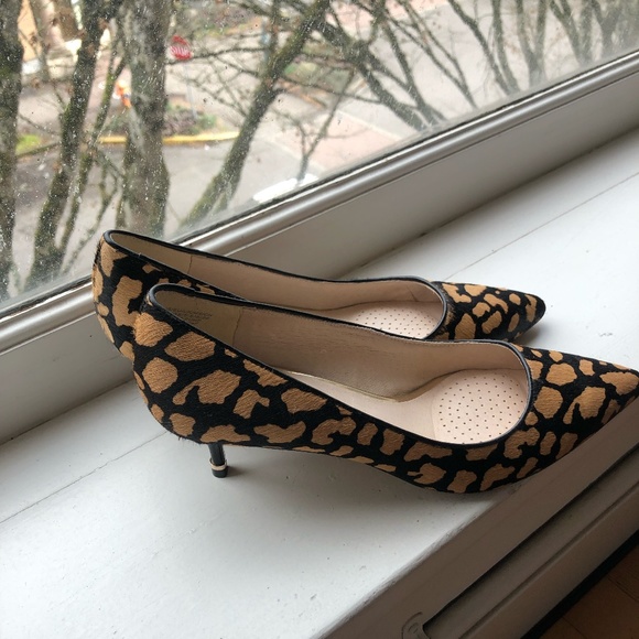 Kenneth Cole Morgan Leopard-Pattern Calf Hair Pumps - Picture 3 of 3